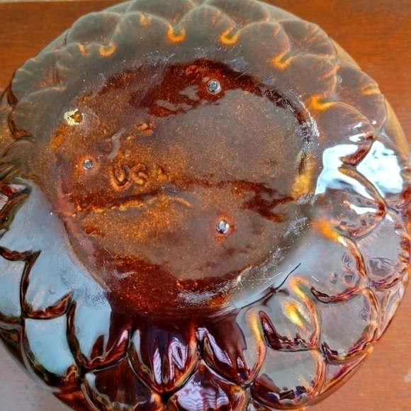 Vintage Judy of California Pottery Serving Bowl Planter Drip Glaze 1960s USA - Picture 12 of 13